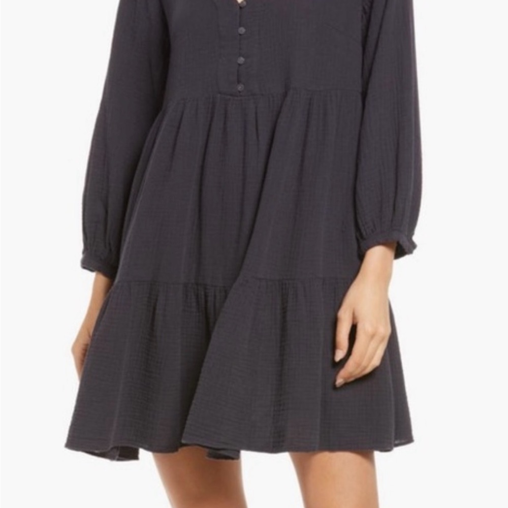 Madewell Navy Long-Sleeve Dress